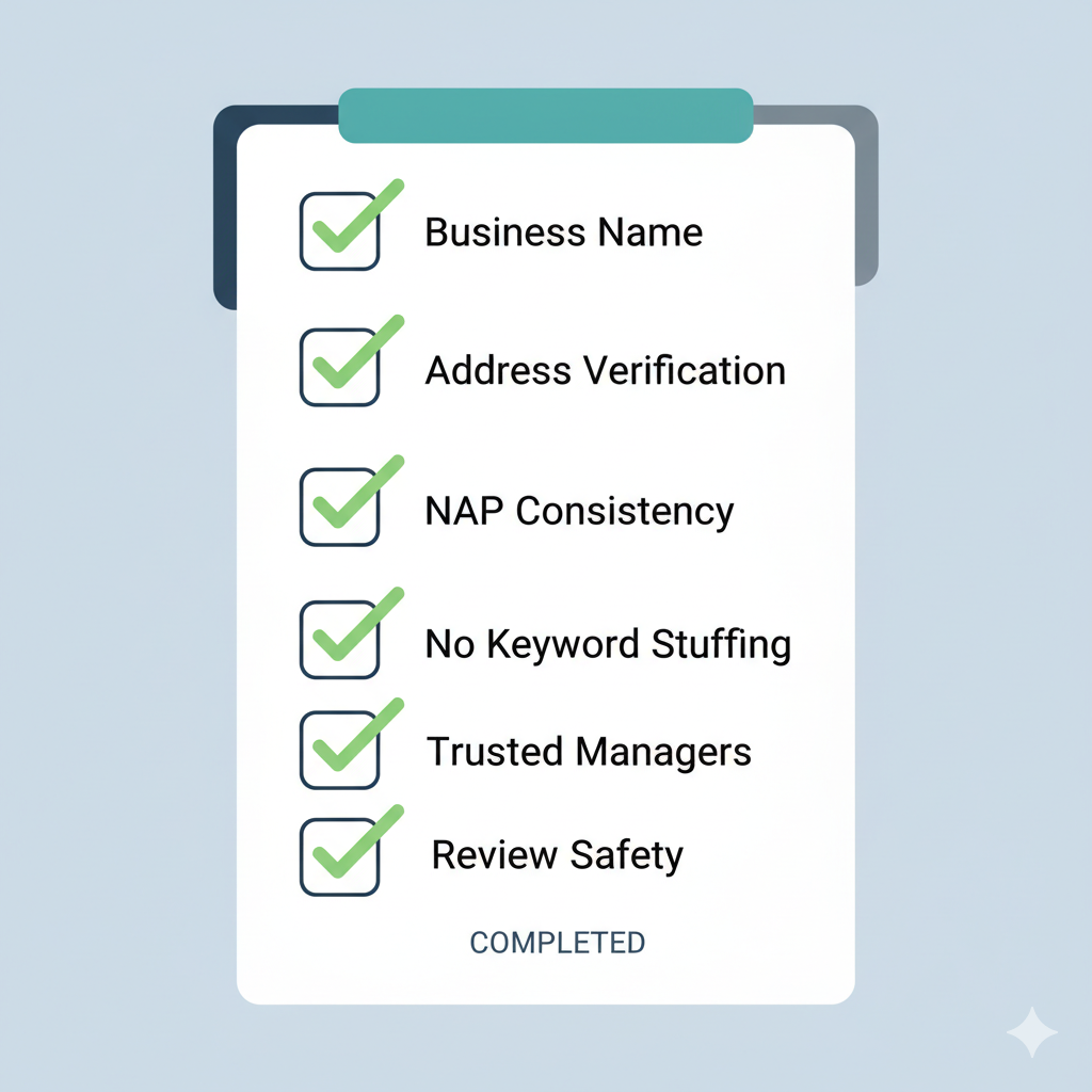 Monthly GMB safety checklist